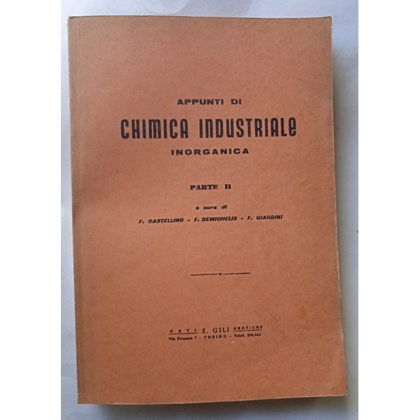 Appunti di chimica industriale organica. Parte generale delle lezioni del Prof. R. Rigamonti Appunti di chimica industriale organica. Parte generale delle lezioni del Prof. R. Rigamonti