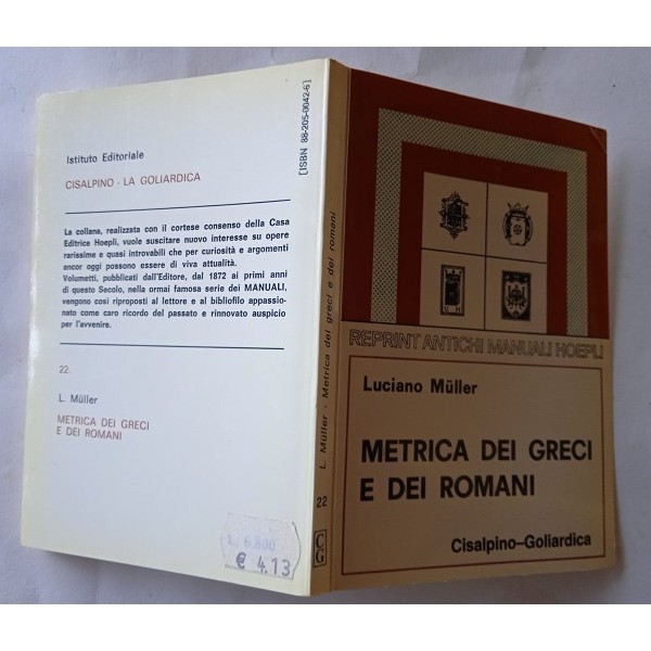 Metrica dei greci e dei romani Metrica dei greci e dei romani