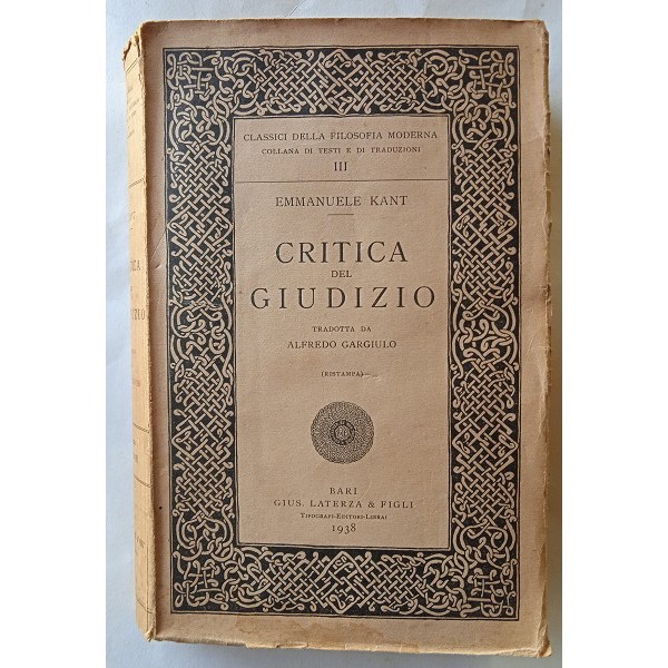 Critica del giudizio Critica del giudizio