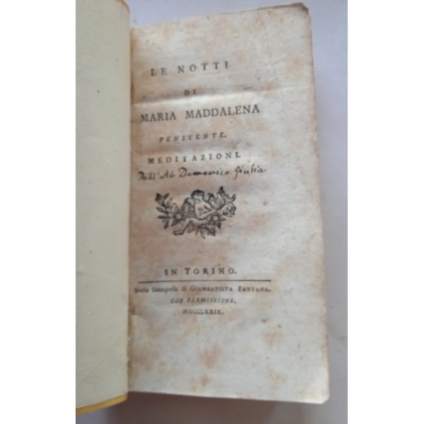 Le notti di S. Maria Maddalena penitente. Meditazioni Le notti di S. Maria Maddalena penitente. Meditazioni