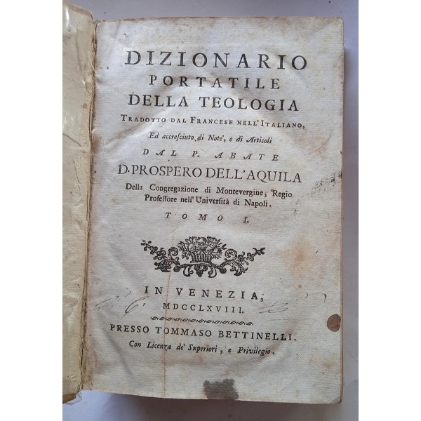 Dizionario portatile della teologia Dizionario portatile della teologia