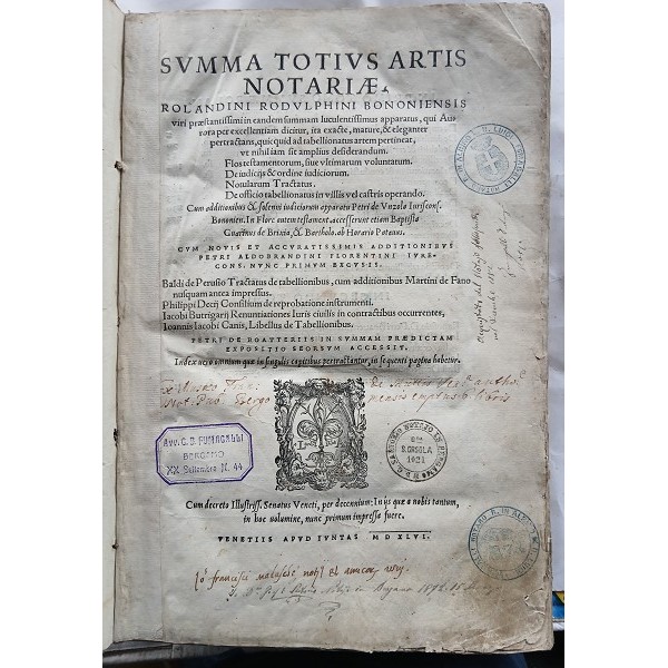 Summa totius artis notariæ Summa totius artis notariæ