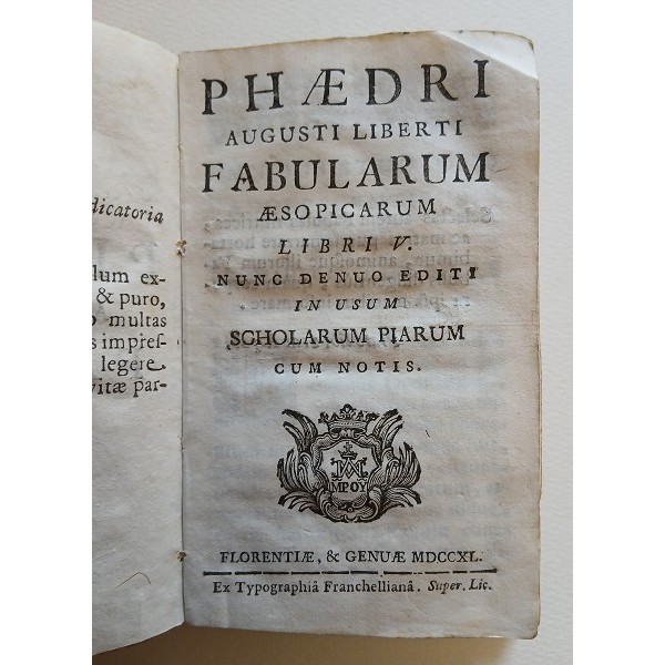 Fabularum Aesopicarum Libri V Fabularum Aesopicarum Libri V