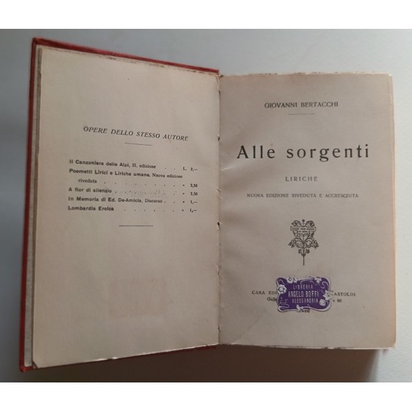 Alle sorgenti: liriche Alle sorgenti: liriche