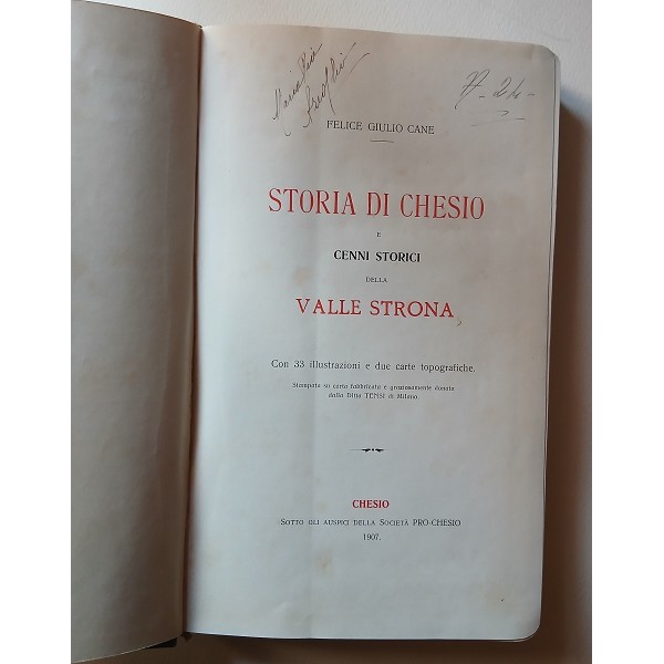 Storia di Chesio e cenni storici della Valle Strona Storia di Chesio e cenni storici della Valle Strona
