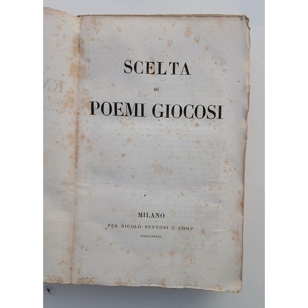 Scelta di poemi giocosi Scelta di poemi giocosi