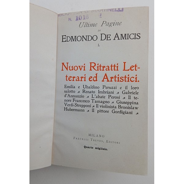Nuovi ritratti letterari ed artistici Nuovi ritratti letterari ed artistici